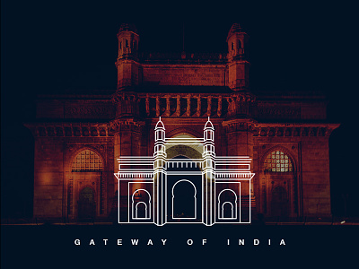 Gateway Of India architecture gatewayofindia heritage icons india logo minimal vector