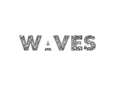 Waves black design graphic minimal negative space type wave