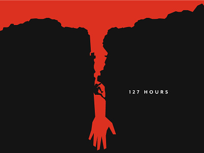 127 hours 127 hollywood hours illustration minimal movie poster vector