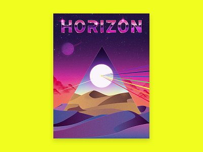 Horizon design gradients graphic graphicdesign pinkflyod type typography vector