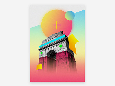 Monument - Gateway of India abstract architecture art baugasm design gradient graphic india modern