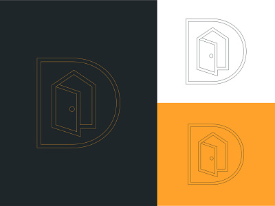 Door Logo Design. D logo Concept