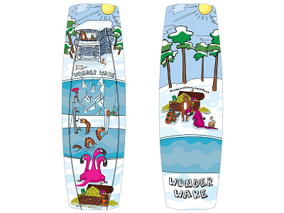 Wakeboard design design graphic design illustration vector