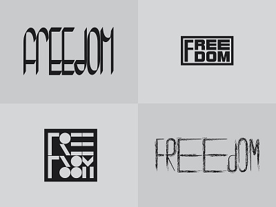 Freedom design graphic design typography vector