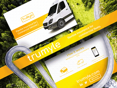 Business card concept for insurance space business cards insurance vehicles yellow