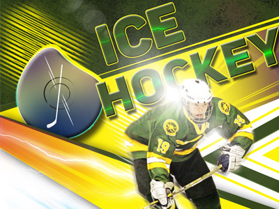 Ice Hockey Iconography Presentation advert digital art geomtery graphic design hockey icon motivation photoshop player sports