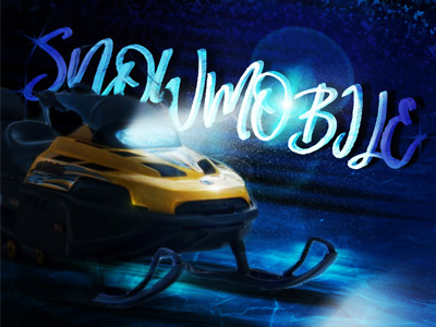 Snowmobile graphicdesign snow snowmobile typograhpy vehicle wintersports
