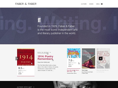 Faber Faber Redesign Concept books concept ecommerce faber faber flat publisher redesign responsive