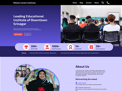 Educational Webiste Landing Page Design