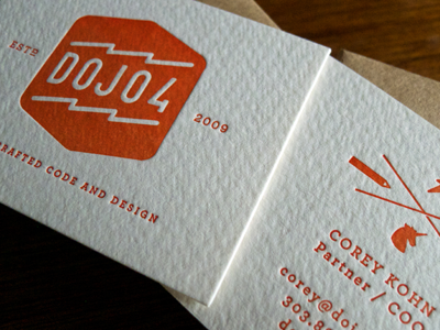 dojo4 Business Cards business cards letterpress