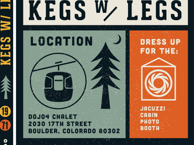 Kegs with Legs Excerpt II invitation kegs party skiing