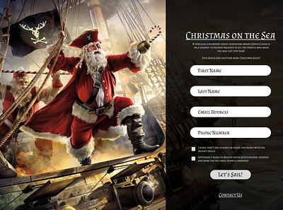 Daily UI - Episode 1 - Christmas Cruise Sign up Page branding christmas design ui ux