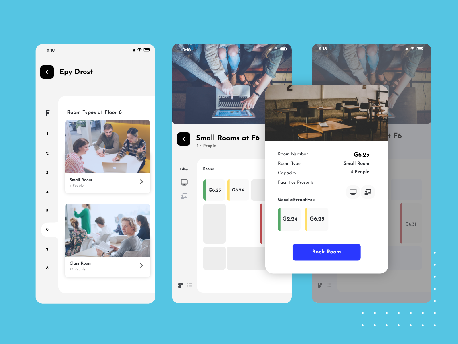Book A Room App by Marvin Eilander on Dribbble