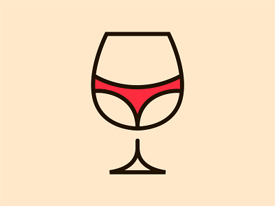 a sexy glass of wine branding design graphic design illustration isotype logo mark ui ux vector