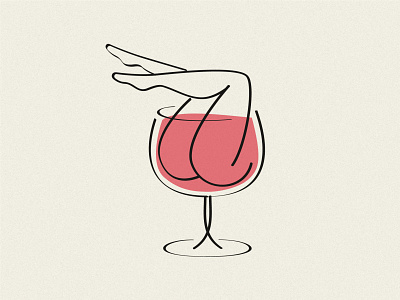 a sexy glass of wine branding design graphic design illustration isotype logo mark ui ux vector