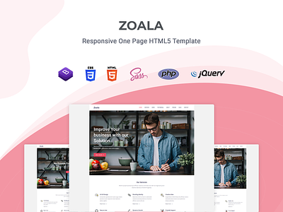 Zoala - One Page Template bootstrap 4 business clean consultant consultant firm finance investment marketing multipurpose multipurpose business portfolio