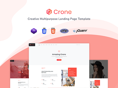 Crone - Creative Multipurpose Landing Page Template bootstrap business corporate creative landing page launch marketing multipurpose product launch responsive startup