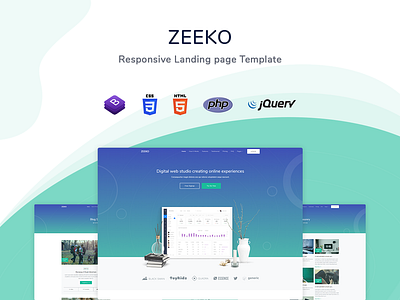 Zeeko - Landing Page Template bootstrap business corporate creative landing page launch marketing multipurpose product launch responsive startup