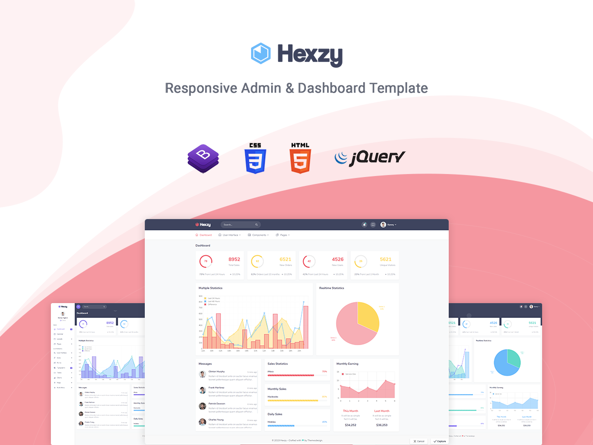 Hexzy - Admin & Dashboard Template By Themesdesign On Dribbble