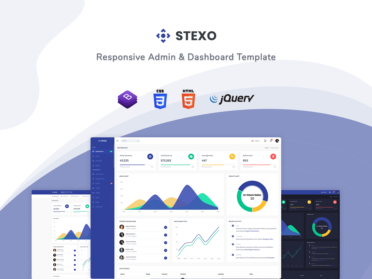 Stexo - Admin & Dashboard Template by Themesdesign on Dribbble