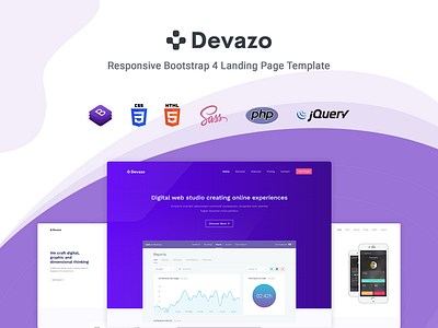 Devazo - Landing Page Template bootstrap business corporate creative landing page launch marketing multipurpose product launch responsive startup