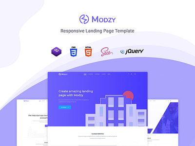 Modzy - Landing Page Template bootstrap business corporate creative landing page launch marketing multipurpose product launch responsive startup