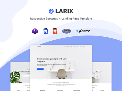 Larix - Minimal One Page HTML5 Template bootstrap 4 business clean consultant consultant firm finance investment marketing multipurpose multipurpose business portfolio