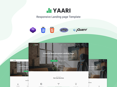 Yaari - Landing Page Template bootstrap business corporate creative landing page launch marketing multipurpose product launch responsive startup
