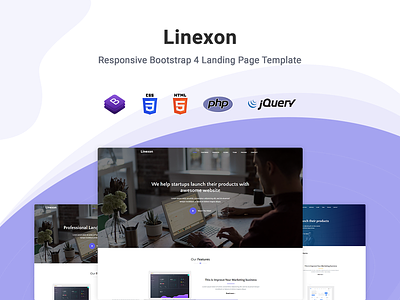 Linexon - Landing Page Template bootstrap business corporate creative landing page launch marketing multipurpose product launch responsive startup
