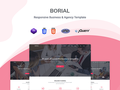 Borial - Business & Agency Template bootstrap business corporate creative landing page launch marketing multipurpose product launch responsive startup