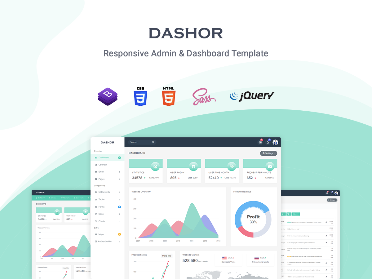 Dashor - Admin Dashboard Template by Themesdesign on Dribbble