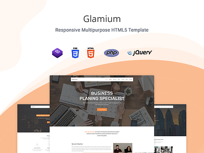 Glamium - One Page Multipurpose HTML5 Template bootstrap 4 business clean consultant consultant firm finance investment marketing multipurpose multipurpose business portfolio