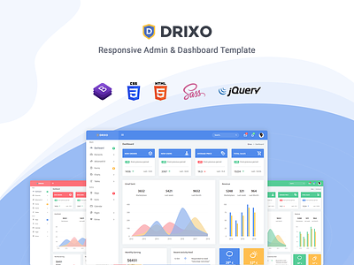 Drixo - Admin & Dashboard Template admin dashboard admin template bootstrap 4 cms crm dashboard material design responsive admin sass support scss ui kit