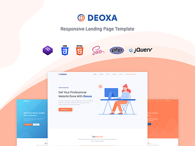 Deoxa - React Landing Page Template