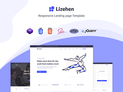 Lizehen - Landing Page Template bootstrap business corporate creative landing page launch marketing multipurpose product launch responsive startup