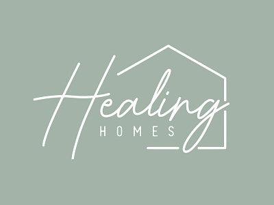 Healing Homes Logo Design adobe illustrator boho branding clean construction design dribbble graphic design home inprovement logo photoshop typography