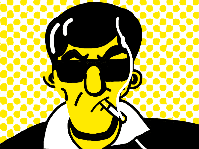 Cool Guy animation glasses illustration pattern shine smoke smoking sunglasses