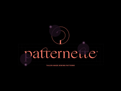 Patternette Brand branding classy couture eskader fashion identity ligature logo logo design logo mark pattern stationery tailor tailor-made tt typography ui vector webshop word mark
