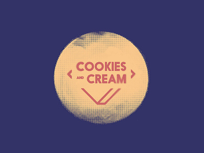 Cookies & Cream band city cookies cream gig halftone illustration king kong moon poster