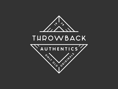 Throwback Authentics authentics badge logo logo design single line throwback type typography vintage