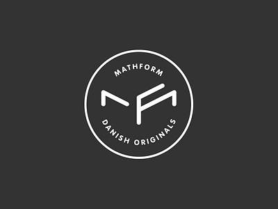 M-Form Identity branding danish furniture identity label logo logo design mf round scandinavian stamp