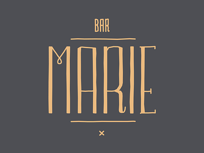 Bar Marie bar bar marie eskader font fre lemmens handwritten identity illustration logo marie mechelen typeface