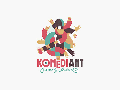 Komediant artwork character design comedy festival graphic hands illustration komediant stand up comedy