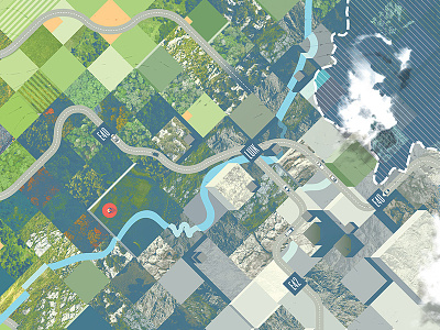 Belgorama: Ardennes aerial belgium belgorama birdsview cartography collage drone graphic map pattern seamless topography