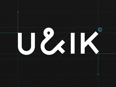 U&IK Logo Proportions ampersand branding eskader font design fre lemmens grid design grid logo identity logo logo design logomark proportions stationary design stationery typeface