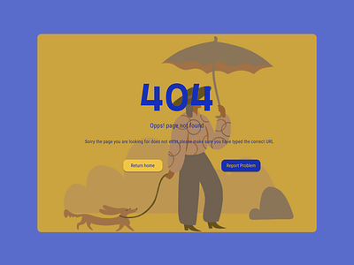 #DailyUI  Day8 Design a 404 page. Does it suit the brand's style