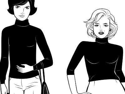 Jackie v.s. Marilyn by Michelle Polowick on Dribbble