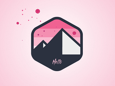 Hello Dribbble! debut design flat graphic vector