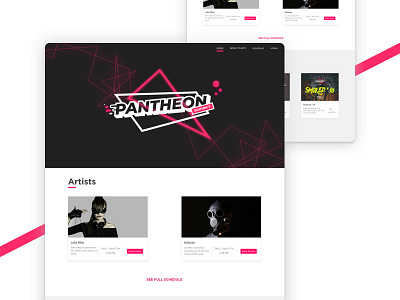 Pantheon Website UI fest sketch ui ux