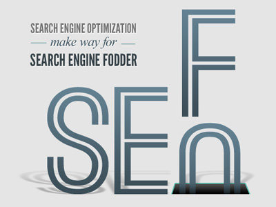 Search Engine Fodder blog header dimensional type shadows